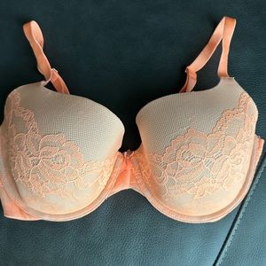 Victoria’s Secret Demi Lightly Lined Bra Peach/ Orange Size 34DDD